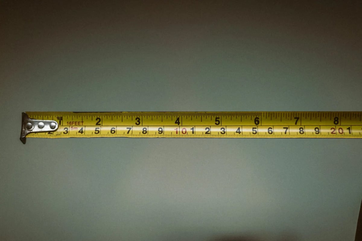 An extended tape measure