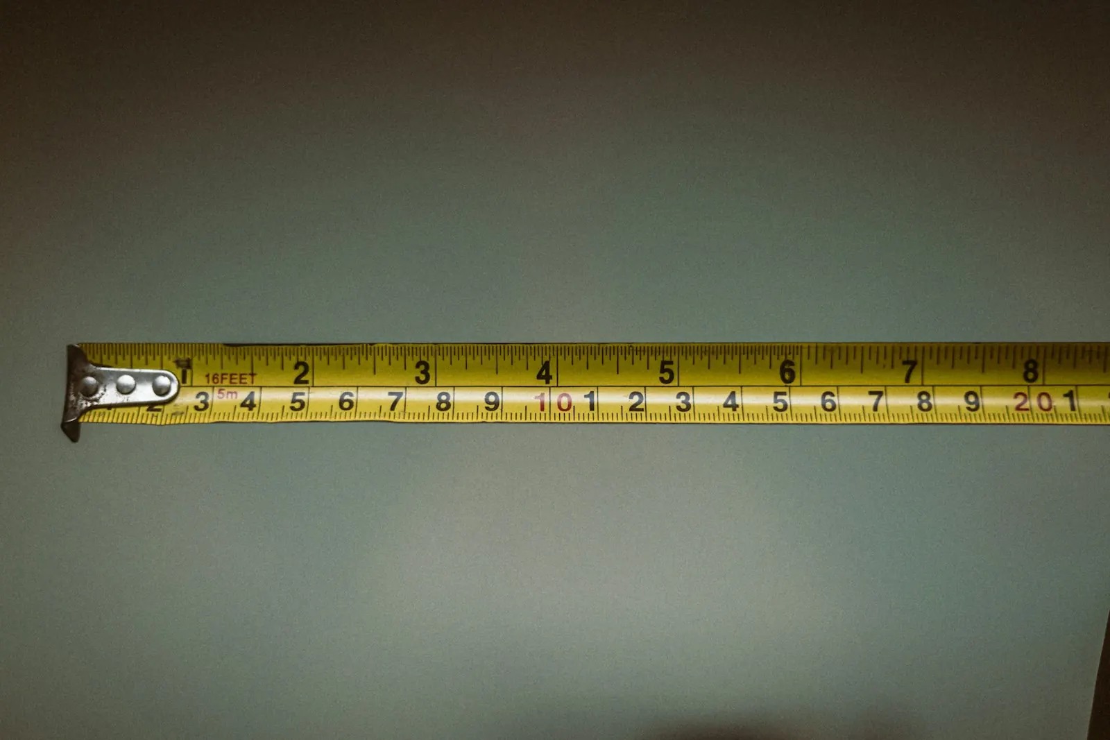 An extended tape measure