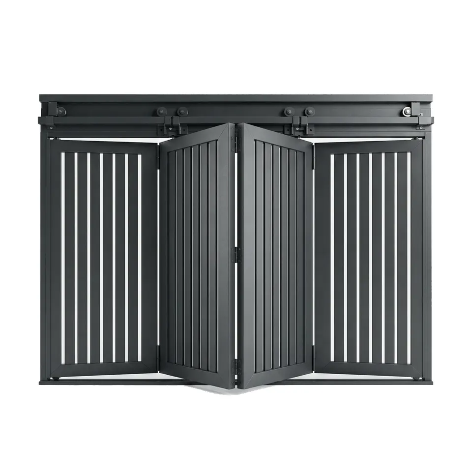 Aluminium bi-folding gate