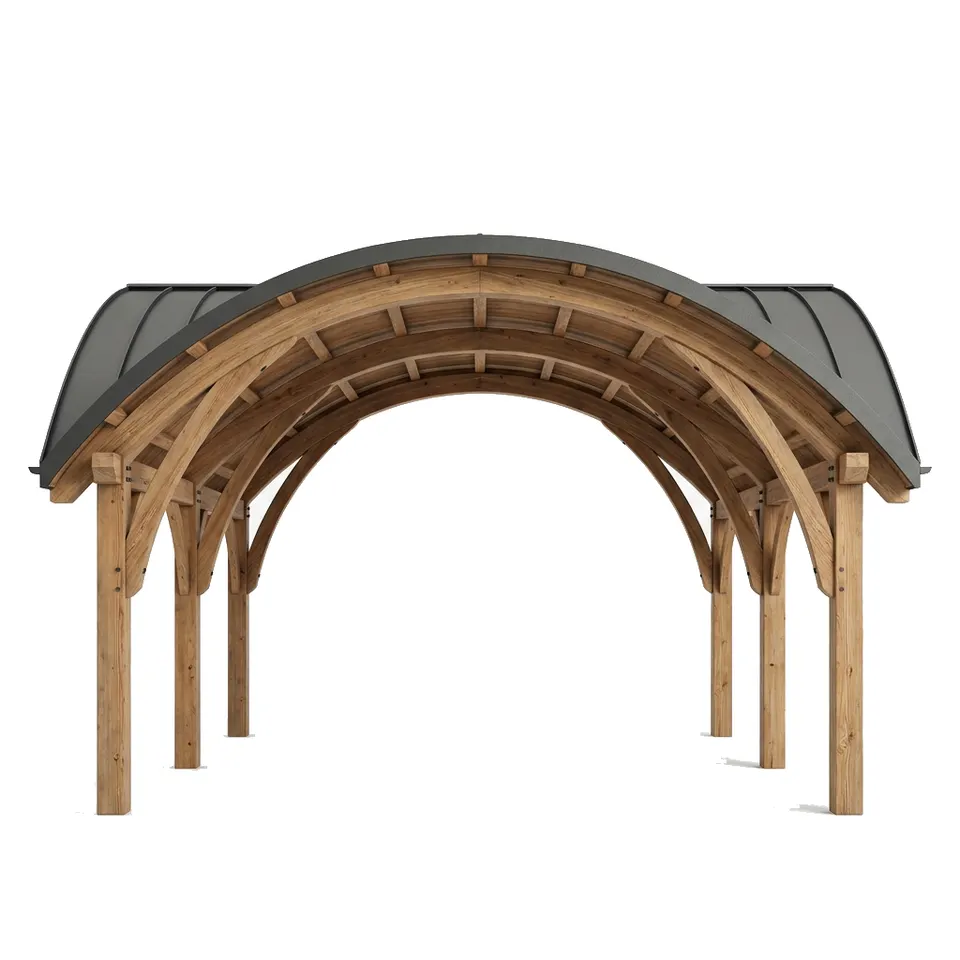 Arched patio roof