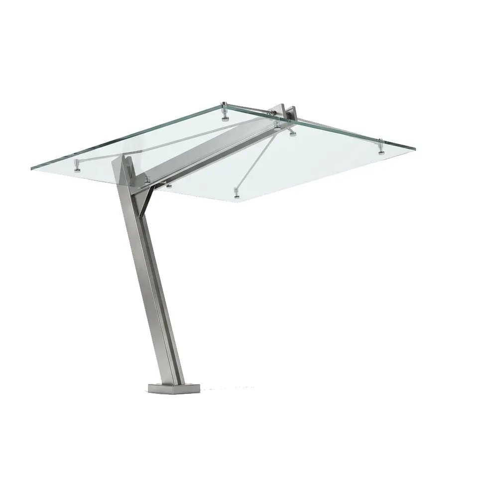 Cantilever glass pool shade