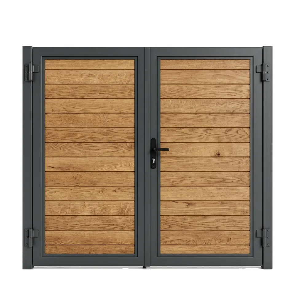 Side hinged garage door