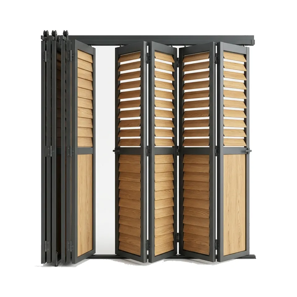 Sliding folding shutters