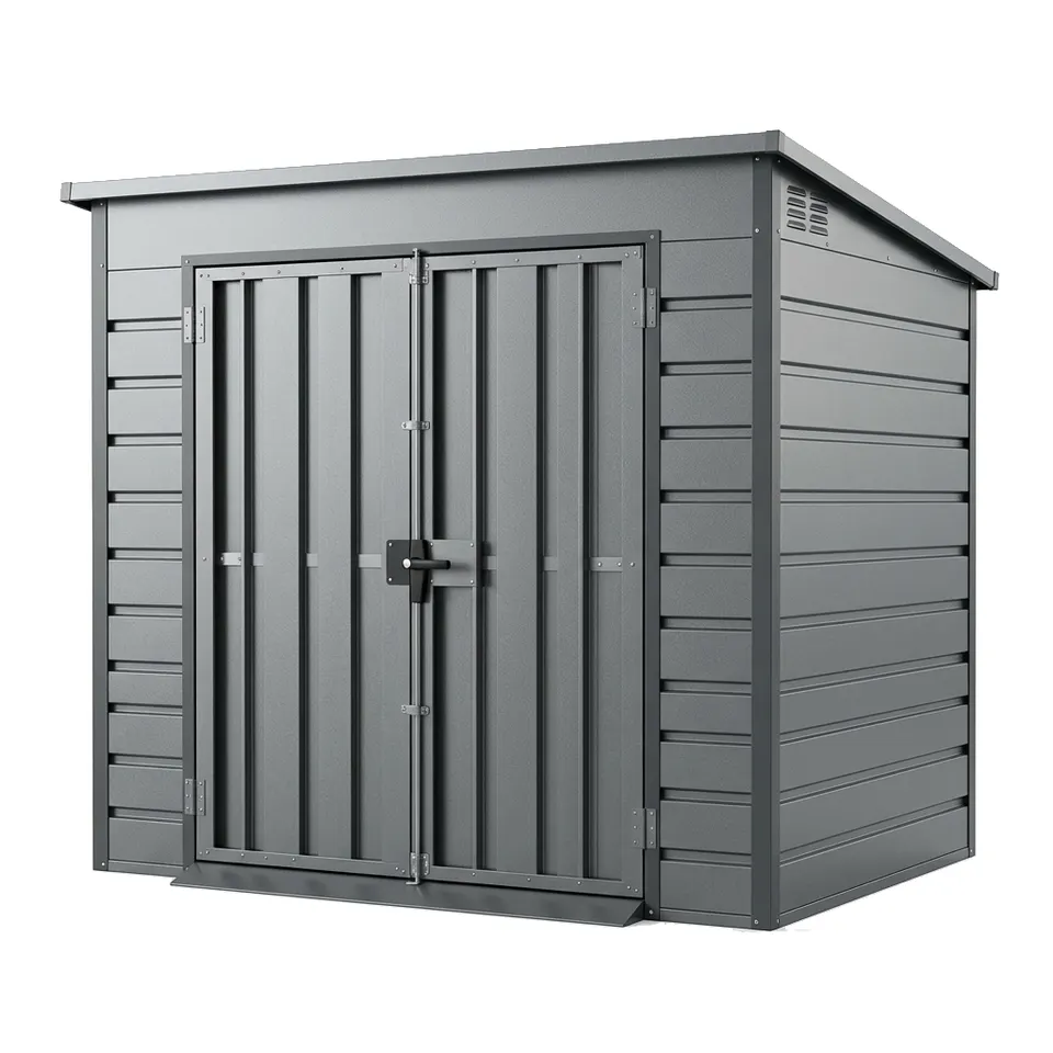 Steel storage shed