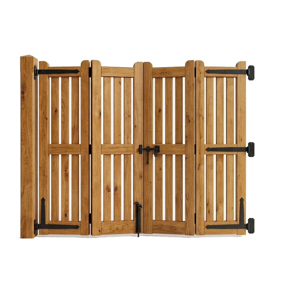 Timber bifolding gate